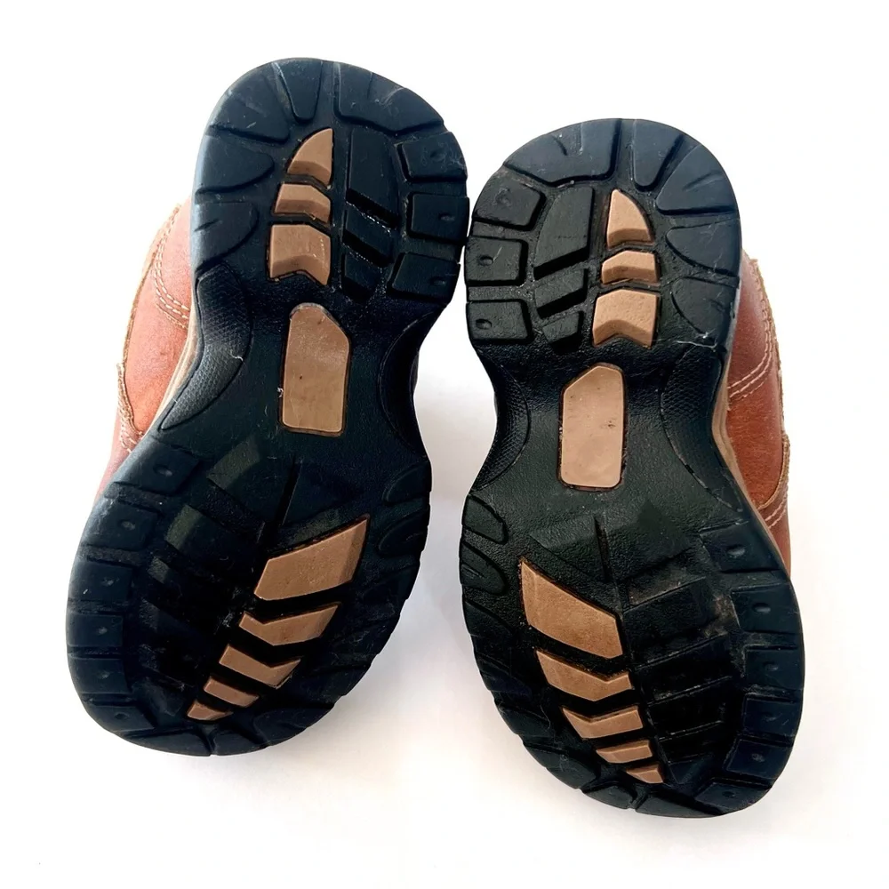 Brown Kids Boots Velcro tightener